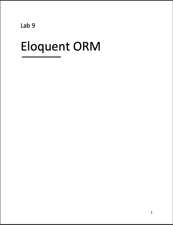 Eloquent ORM